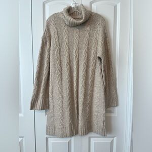 American Eagle Outfitters Beige Long Sleeve Dress